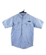 Columbia PFG SS Button Up Blue Plaid Vented Fishing Shirt Y XL Omni Shad... - £19.51 GBP
