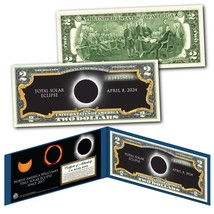 2024 Total Solar Eclipse April 8th Official Authentic Legal Tender U.S. $2 Bill - £11.88 GBP