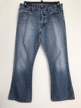VTG Abercrombie Fitch Flare Womens Jeans 10S Blue Denim Distressed USA 1... - £22.24 GBP