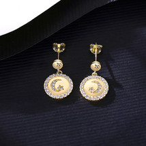 Earrings South Korea S925 Silver Stud Eardrops 14K Gold Simple, al And Personali - £23.54 GBP