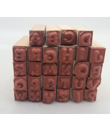 Hero Arts Alphabet Tiny Dot Classic Upper Letters 28 total Rubber Stamps... - $12.28 CAD