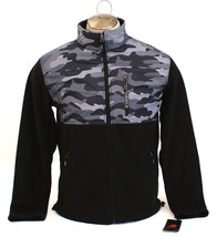 New Balance Black and Camouflage Zip Front Fleece Jacket Men&#39;s  NWT - £56.25 GBP
