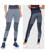 Aurique Biker Dot Hi-Rise Heather Blue Yoga Leggings Medium - $34.19 CAD