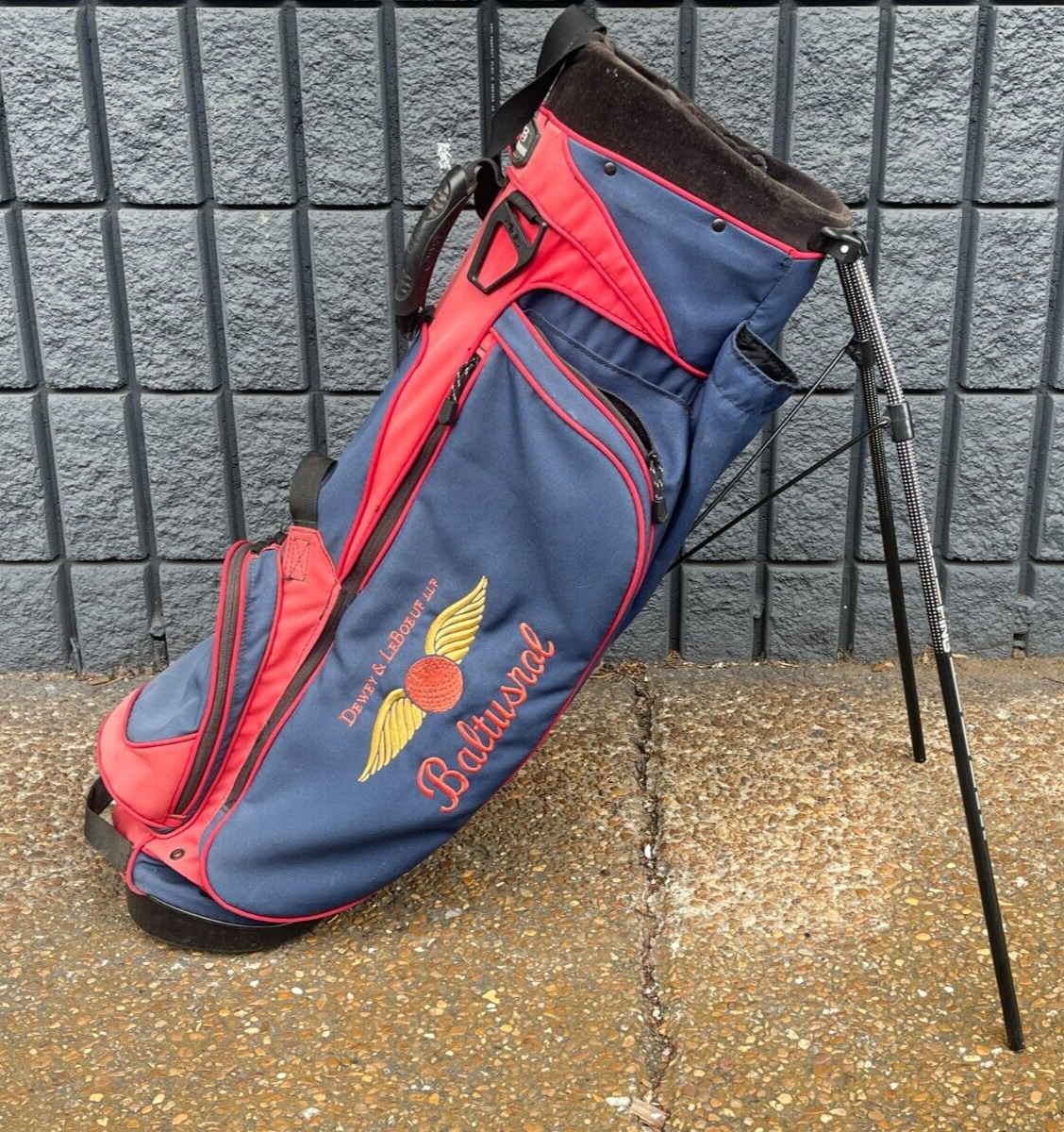 Ping Voyage 4-Way Golf Stand Bag Dual Strap - Red Blue Tournament Baltusrol Logo - $98.99