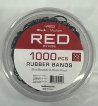 Red By Kiss 1000 Rubber Bands Medium 1/2&quot; HRB03 2X Stretch &amp; Break Proof - £1.91 GBP