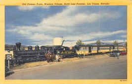 Las Vegas NV-THE Iron HORSE-PIONEER TRAIN-FRONTIER VILLAGE-LAST Hotel Postcard - £7.60 GBP