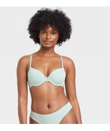 Women&#39;s 34DD Everyday Lightly Lined Demi Light Green T-Shirt Bra - Auden... - $12.99 CAD