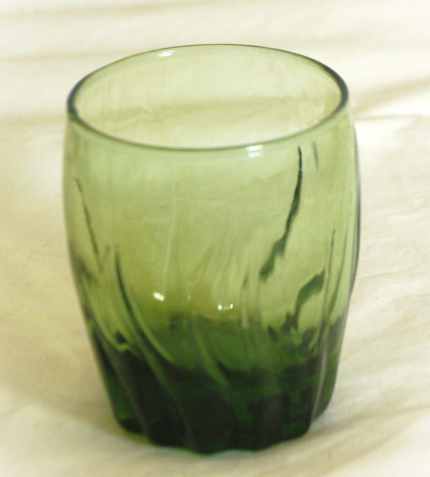Double Old Fashioned Glass Central Park Ivy Green Anchor Hocking - $12.86