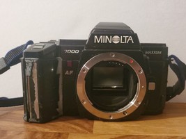 Minolta Maxxum 7000 35mm AF SLR Film Camera Body Only untested for parts - $23.38