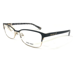 Nine West Eyeglasses Frames NW1087 001 Rectangular Cat Eye Black Gold 52-16-135 - £47.64 GBP