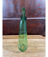 Green Art Glass Pitcher Ewer Green Glass with Long Spout Art Glass Pitcher - £34.87 GBP
