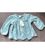 NWT Baby GAP Girl&#39;s Holiday Blue Snap Button Cardigan Jacket 6-12 Months - £31.46 GBP