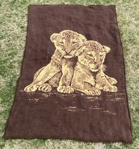 Vintage Baby Tigers Reversible Throw Blanket 60 x 80 Homemaker Ind. West Germany - £50.89 GBP