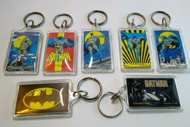 Batman Keychain Lot Of 7 Different Licensed Official DC Comics Superhero&#39;s 1980s - £45.09 GBP