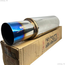 HKS HI-POWER UNIVERSAL SINGLE EXHAUST MUFFLER Inlet 2.0 Outlet 3.5 INCH ... - $129.90