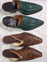 Womens 2 pair Mules size: 7.5  custom green  caiman, Corral br handtoole... - $149.60