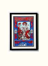 LARGE The Grateful Dead 1960&#39;s Art Nouveau Framed &amp; Mated Concert Poster 24 x18 - £93.60 GBP