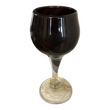 Handmade Jackie Brillard Signed Art Glass Goblet – 1998 – Purple Bowl &amp; ... - $32.00