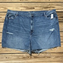 Slouchy Straight High Rise Cut Off Distressed Denim Shorts Old Navy Size 30 New - $17.10