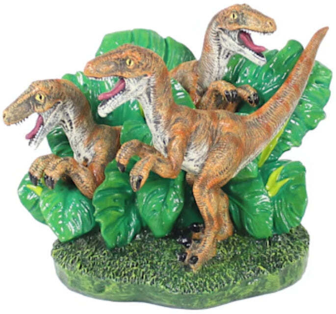 Primary image for Jurassic Park Velociraptor Aquarium Ornament by Penn Plax