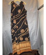 Women&#39;s Maxi Dress Long Black Tan XL - $20.51 CAD