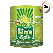 3x Shakers Twang Twangerz Lime Flavored Salt Snack Topping 1.15oz Fast Shipping! - $12.88