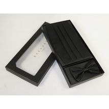 Men's J.Valintin Formal Cummerbund Bow Tie Set For Tuxedo CMB1 Black image 3