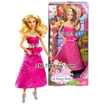 Year 2012 A Pony Tale Series 12&quot; Doll - BARBIE BBF93 in Pink Dress with Necklace - £31.89 GBP