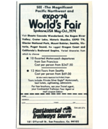 1974 Expo World&#39;s Fair Spokane Advertisement Bus Trailways Tours Vintage... - €21,30 EUR