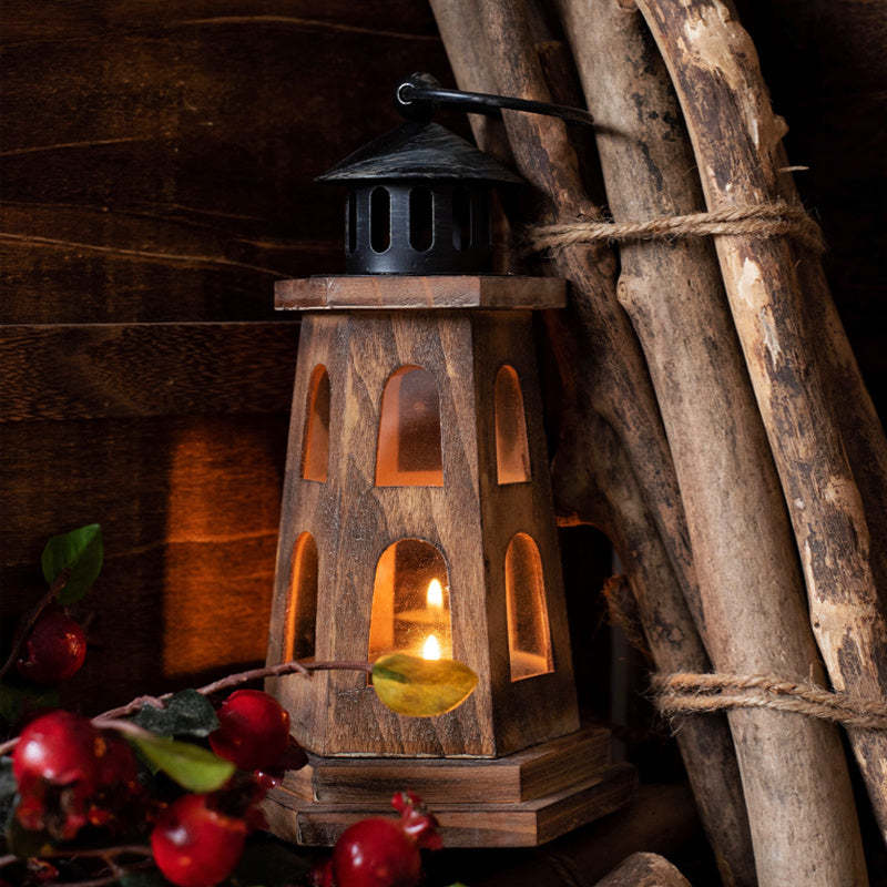 Wooden lighthouse candle holder Item image 3