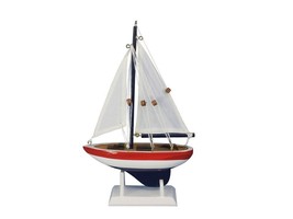 Wooden USA Sailer Model Sailboat Decoration 9&quot;&quot; - $18.99