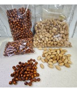 Vintage Wood Beads Lot 250g Round + Barrel DIY Jewelry Making Craft Supp... - $52.72 CAD