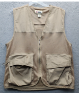 Sports Afield Fishing Vest Men 1XL Brown Mesh Utility Pocket Sleeveless ... - $507.29 MXN