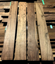 4 Beautiful Pieces Kiln Dried S2S Bocote Lumber Wood ~24&quot; X 3&quot; X 3/4&quot; - £47.44 GBP