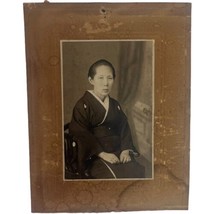 Antique Photograph Photo Japan Japanese Woman Kimono Traditional Early 1900s - £11.25 GBP