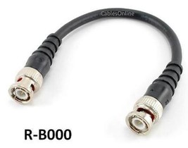 6 Inch Bnc Rg59 75-Ohm Male To Male Jumper Cable, - £14.93 GBP