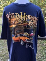 Ford Mustang Tshirt Wild Horses Tucked in the Barn XL Mens Muscle Car - £11.00 GBP