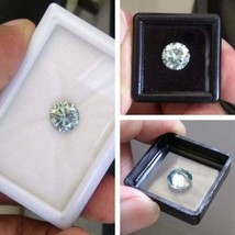 Off White Blue Round Cut Loose Moissanite Diamond Best For Jewelry 5 To 12 MM - £3.62 GBP+