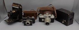 4 Vintage AS-IS Untested Cameras Kodak Autographic Jr Argus C Four Flash Bantam - $48.45