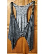 Rheea &amp; Co Beaded Rayon Jersey Waterfall Vest Size Lg. - $20.03 CAD
