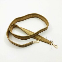 JEN &amp; CO.  Guitar Style Strap 48x1.5 inches Tan with Gold Thread Goldton... - $14.84