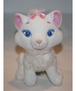 Aristocats Cat 7" Disney Store MBBP Marie White Plush Pink Bow Sewn Eye Soft Toy - $13.64