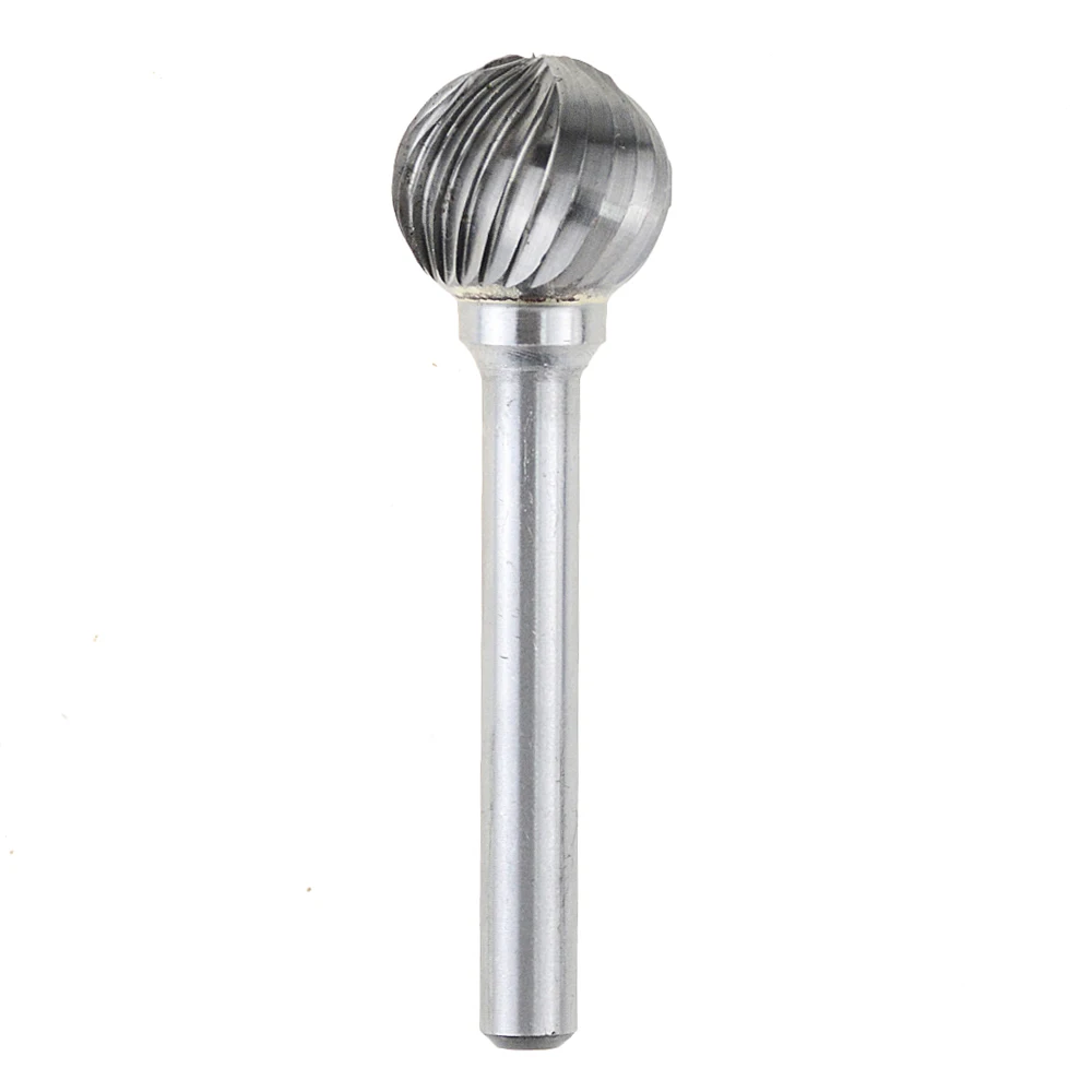 6-16mm Round Ball Shape Rotary File Carbide Burr Bit Carving Polisher Tungsten C - £31.63 GBP