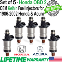 Genuine Keihin x5 Fuel Injectors for 1995, 1996 Honda Odyssey 2.2L I4 #Honda R/C - £90.20 GBP