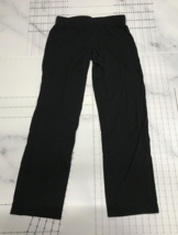 Comfy USA Pants Womens Medium Black Elastic Waist Straight Leg Stretch M... - $29.69