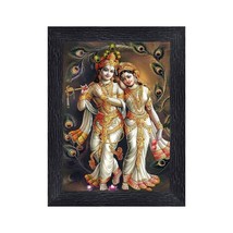Hindu God Radha kishna Religious Wood Photo Frames -8x6inch NEW - £14.76 GBP