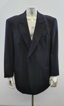 Cambridge Blue Single Breast 1 Button Up 100% Wool Suit Jacket Size 45 40 - $9.90