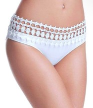 $88 ale Alessandra Lace Waist Bikini Bottoms Medium 8 10 White Lace Up Hipster - £46.91 GBP