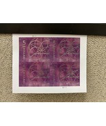 Sheet of 4 2022 USPS Floral Geometry Purple $5,  $20 Total  Self-Adhesiv... - $27.18 CAD