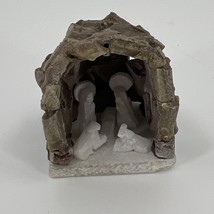 Miniature Hand Carved Nativity Creche Grotto Scene Natural Stones - €8,56 EUR